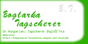 boglarka tagscherer business card